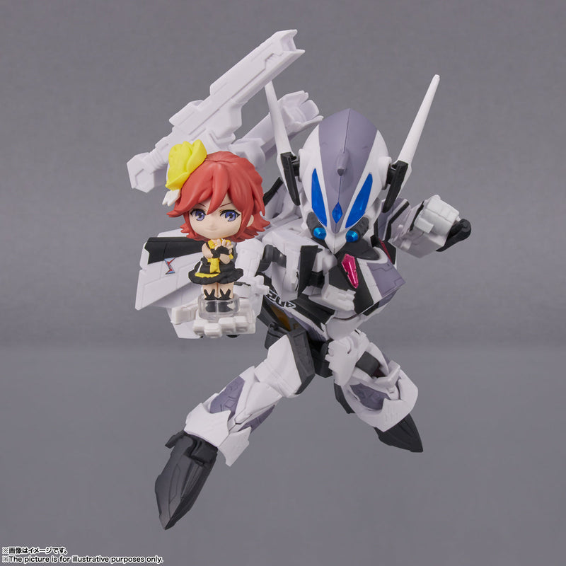 Macross Delta Bandai TINY SESSION VF-31F Siegfried (Messer Ihlefeld Fighter) with Kaname Buccaneer(JP)
