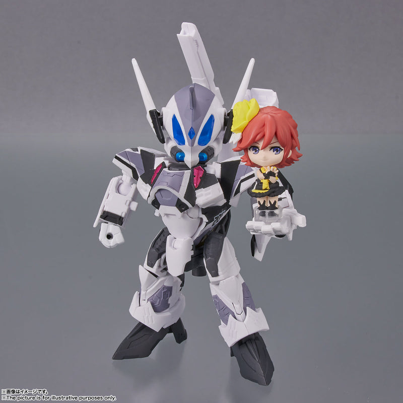 Macross Delta Bandai TINY SESSION VF-31F Siegfried (Messer Ihlefeld Fighter) with Kaname Buccaneer(JP)