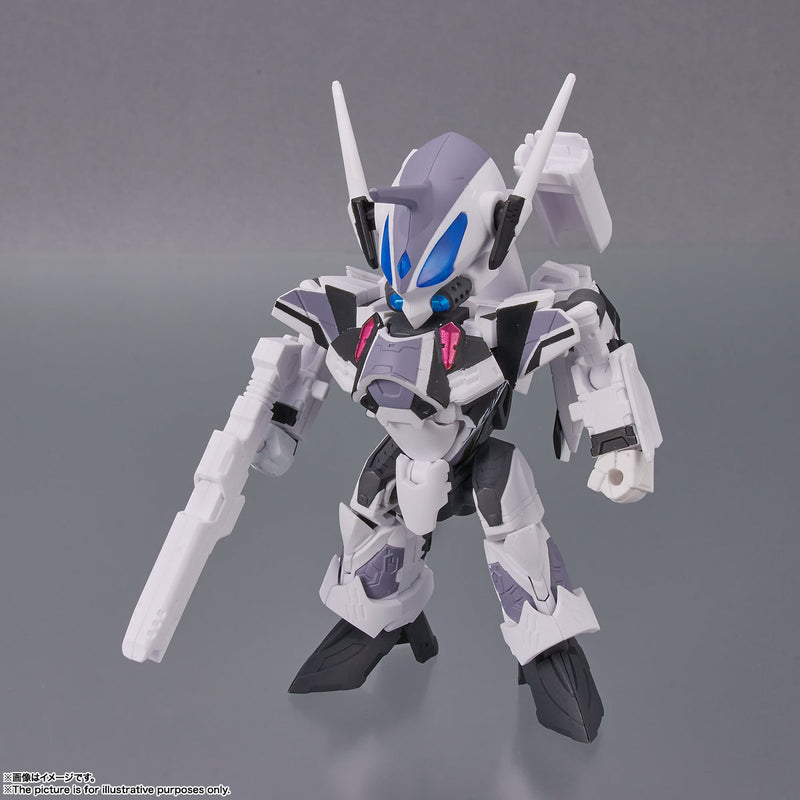 Macross Delta Bandai TINY SESSION VF-31F Siegfried (Messer Ihlefeld Fighter) with Kaname Buccaneer(JP)