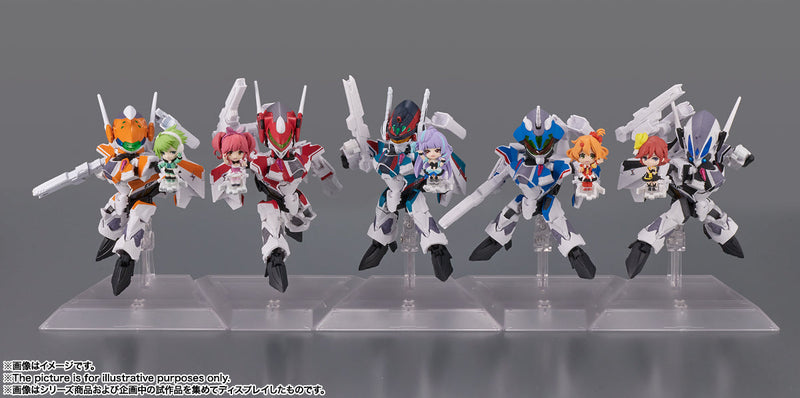Macross Delta Bandai TINY SESSION VF-31F Siegfried (Messer Ihlefeld Fighter) with Kaname Buccaneer(JP)