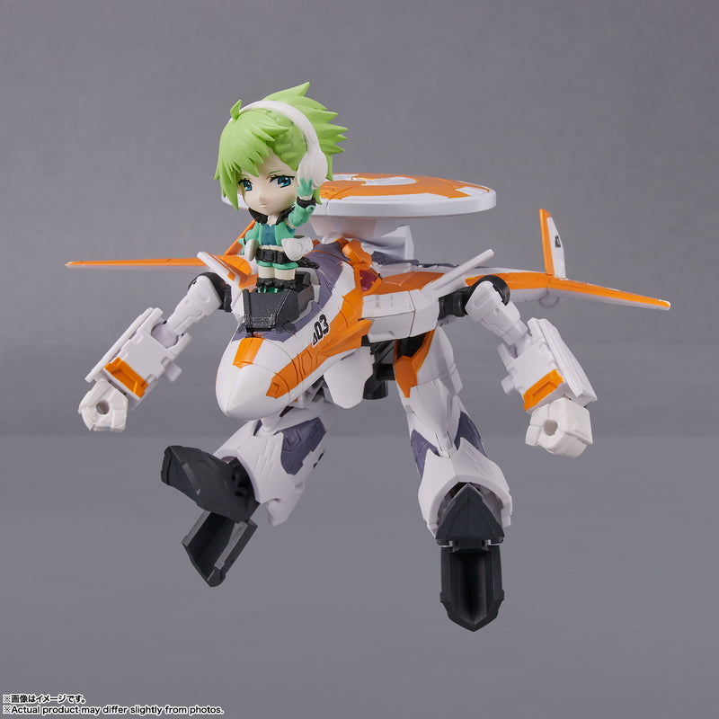 Macross Delta Bandai TINY SESSION VF-31E Siegfried (Chuck Mustang Custom) with Reina Prowler(JP)
