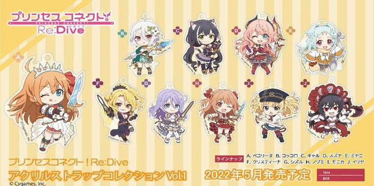 Princess Connect! Re:Dive REVOLVE Acrylic Strap Collection Vol. 1(1 Random)