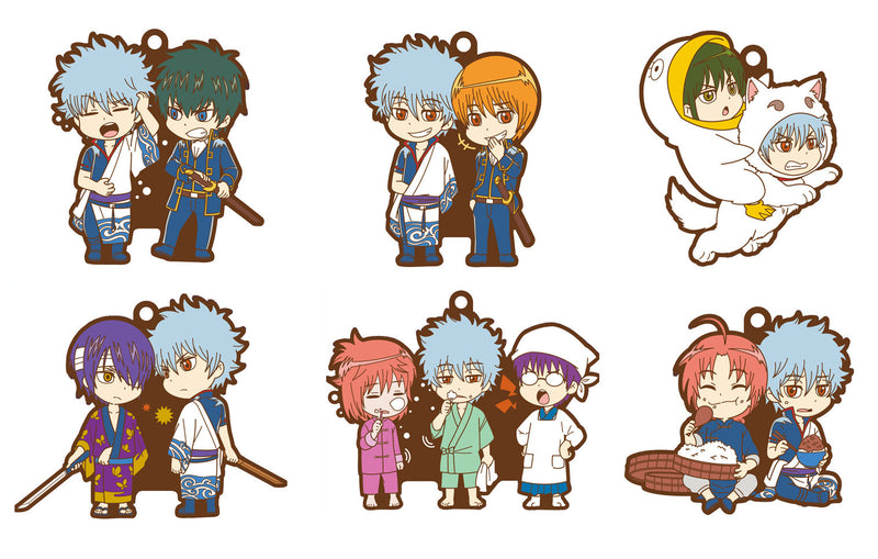 GINTAMA MEGAHOUSE RUBBER MASCOT BUDYCOLLE GINTAMA HE & I (Set of 6 Characters)