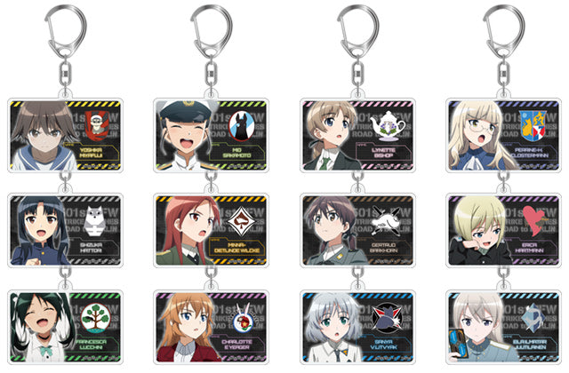 501st JOINT FIGHTER WING STRIKE WITCHES ROAD to BERLIN HOBBY STOCK Acrylic Keychain 12 Pieces Set