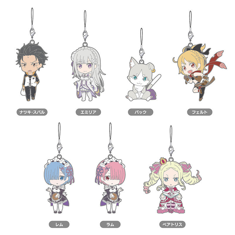 Re:ZERO -Starting Life in Another World- GOOD SMILE COMPANY Nendoroid Plus: Re:ZERO -Starting Life in Another World- Collectible Rubber Straps (1 Random Blind Box)