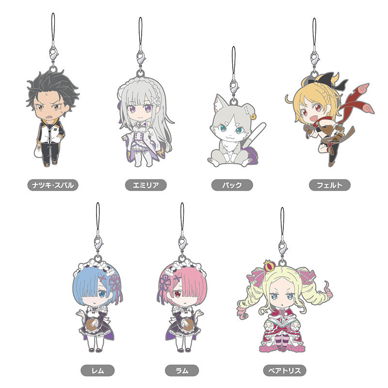 Re:ZERO -Starting Life in Another World- GOOD SMILE COMPANY Nendoroid Plus: Re:ZERO -Starting Life in Another World- Collectible Rubber Straps (1 Random Blind Box)
