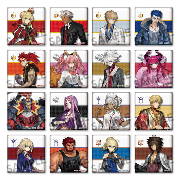 Fate/EXTELLA HOBBY STOCK Trading Square Can Badge (Box of 50 Badges)