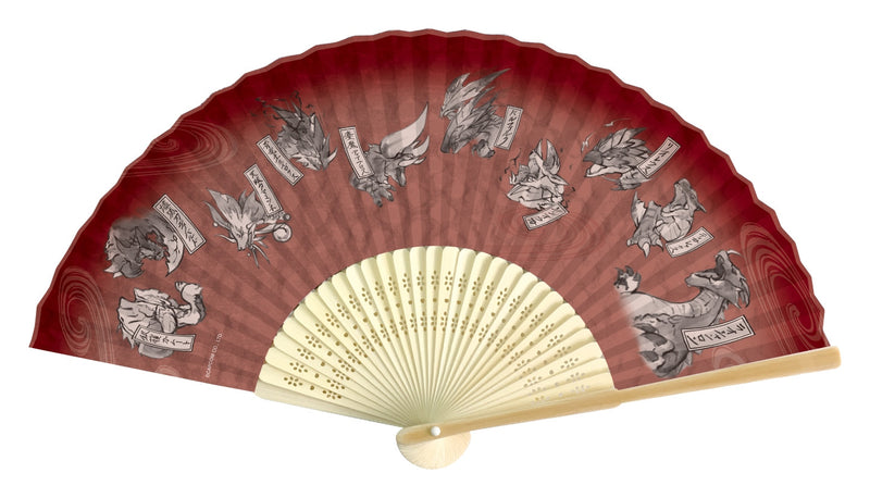 MONSTER HUNTER DOUBLE CROSS CAPCOM Japanese pattern Folding fan Red