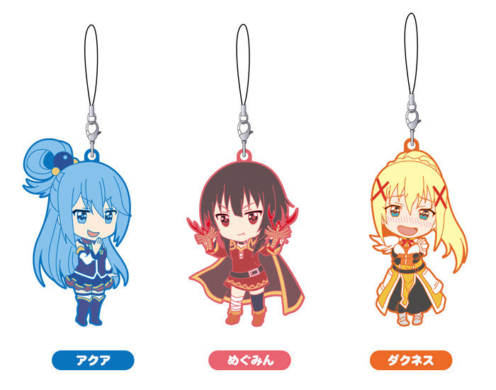 KONO SUBARASHII SEKAI NI SYUKUFUKU WO! 2 Nendoroid Plus KONO SUBARASHII SEKAI NI SYUKUFUKU WO! 2 Rubber Strap Set: Aqua, Megumin & Darkness 2