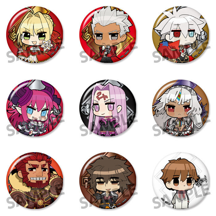 Fate/EXTELLA HOBBY STOCK Fate/EXTELLA Can Badge Collection vol.1 (Set of 9 Characters)