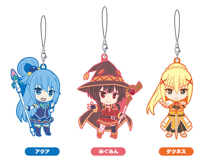 KONO SUBARASHII SEKAI NI SYUKUFUKU WO! 2 GOOD SMILE COMPANY Nendoroid Plus KONO SUBARASHII SEKAI NI SYUKUFUKU WO! 2 Rubber Strap Set: Aqua, Megumin & Darkness