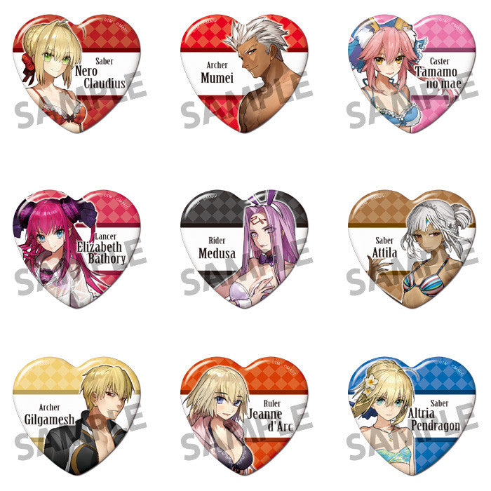 Fate/EXTELLA HOBBY STOCK Fate/EXTELLA Heart Can Badge Collection (Box of 50 Blind Packs)