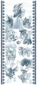 MONSTER HUNTER DOUBLE CROSS CAPCOM Japanese pattern Washcloth Blue