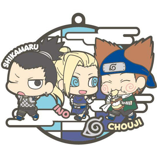 Naruto MEGHOUSE Rubber Mascot Badicore Three-man cell (Set of 6 Characters)