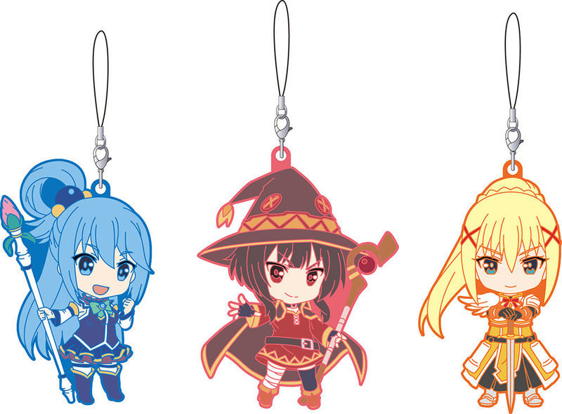 KONO SUBARASHII SEKAI NI SYUKUFUKU WO! 2 GOOD SMILE COMPANY Nendoroid Plus KONO SUBARASHII SEKAI NI SYUKUFUKU WO! 2 Rubber Strap Set: Aqua, Megumin & Darkness