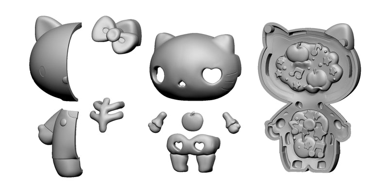 PUZZLE MASCOT KAITAI FANTASY  MEGAHOUSE Hello Kitty & My Melody Assortment  (1 blind)