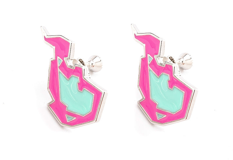 PROMARE ORANGE ROUGE Burnish Flare Clip-On Earrings