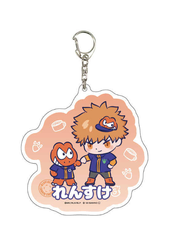 Blue Lock x Sanrio Characters A3 Deka Acrylic Key Chain 03 Kunigami Rensuke x We Are Dinosaurs! (Mini Character Illustration)