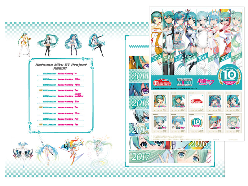 Hatsune Miku GT Project PLM 10th Anniversary Commemorative Stamp Set