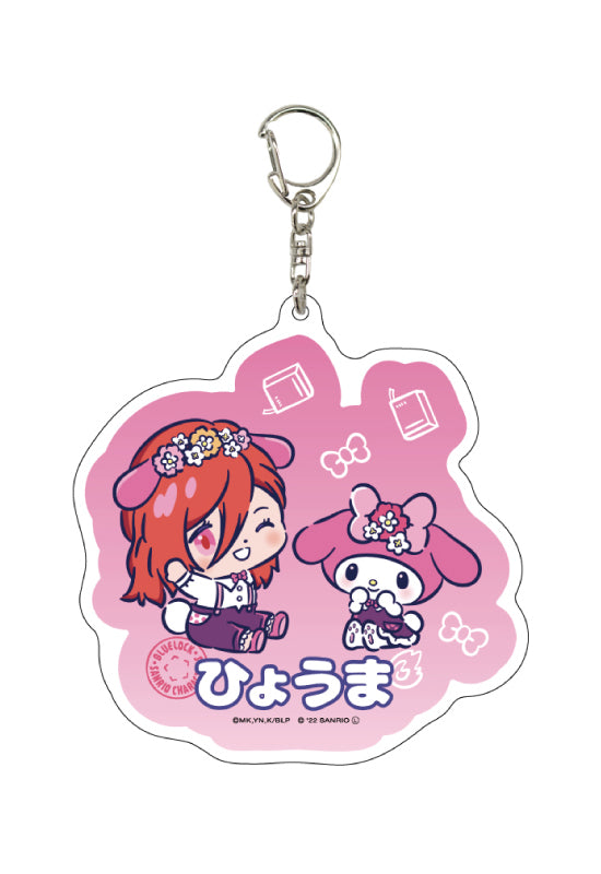 Blue Lock x Sanrio Characters A3 Deka Acrylic Key Chain 04 Chigiri Hyoma x My Melody (Mini Character Illustration)