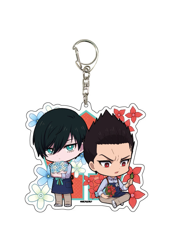 Blue Lock A3 Deka Acrylic Key Chain 07 Flower Ver. Design C (Mini Character Illustration)