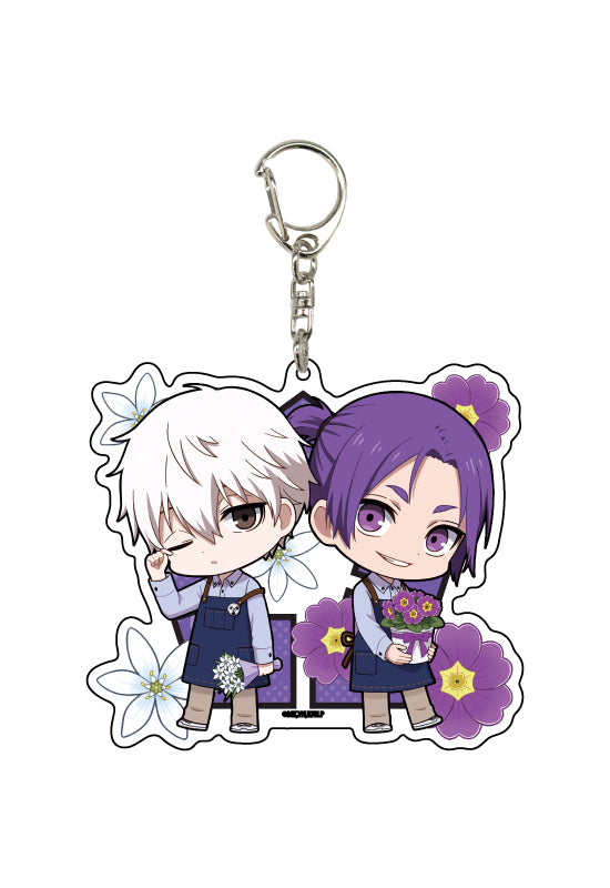 Blue Lock A3 Deka Acrylic Key Chain 08 Flower Ver. Design D (Mini Character Illustration)