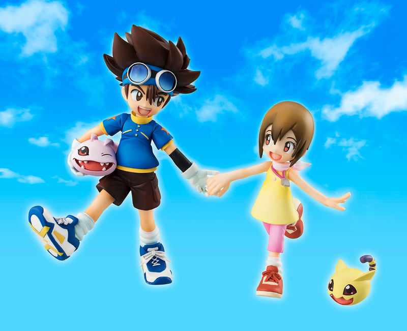 DIGIMON MEGAHOUSE G.E.M. SERIES TAICHI & HIKARI & KOROMON & NYAROMON