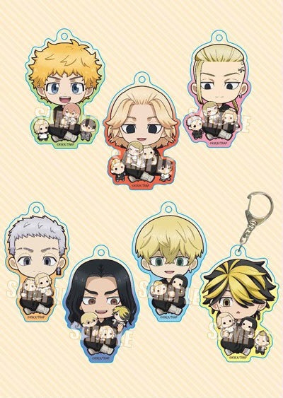 Tokyo Revengers Bell House Acrylic Key Chain Baji Keisuke GyuGyutto Plush Ver.