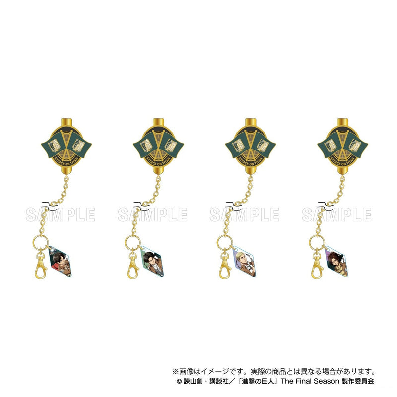 Attack on Titan Stella Notes Clip Key Chain Survey Corps Flag Ver. Levi