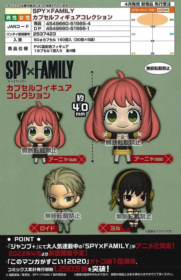 SPY x FAMILY Bandai Capsule Figure Collection (1 Random)