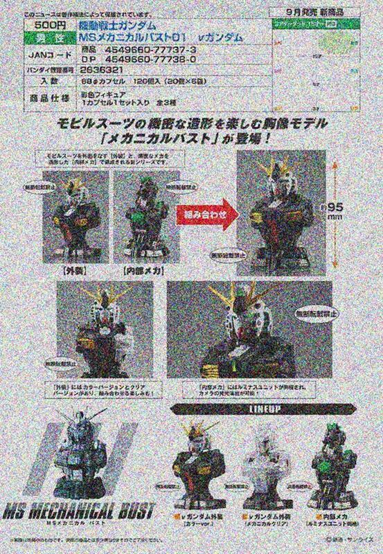 Gundam Bandai MS Mechanical Bust 01 Nu Gundam(1 Random)