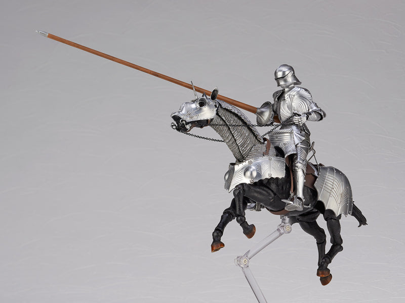 KT Project KT-027 KAIYODO Takeya Style Jizai Okimono 15th Century Gothic Equestrian Armor Silver