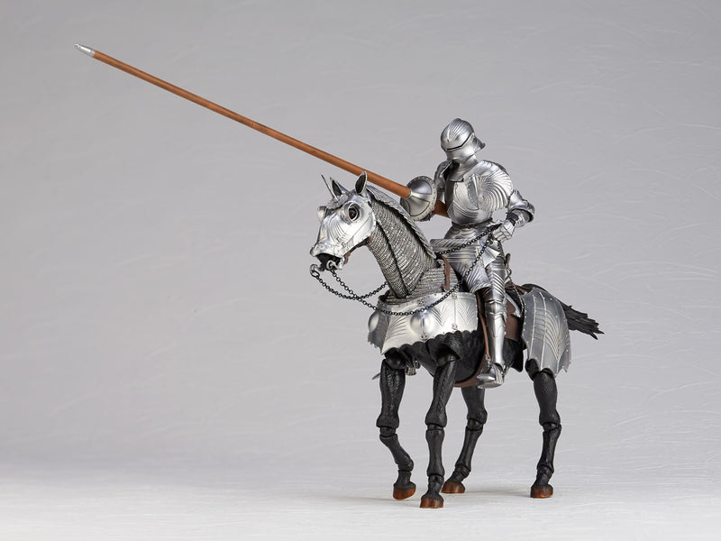 KT Project KT-027 KAIYODO Takeya Style Jizai Okimono 15th Century Gothic Equestrian Armor Silver