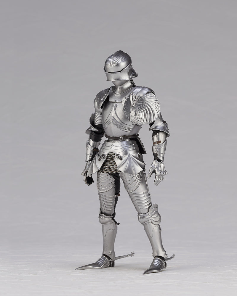 KT Project KT-027 KAIYODO Takeya Style Jizai Okimono 15th Century Gothic Equestrian Armor Silver