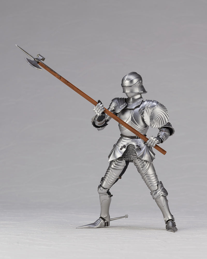 KT Project KT-027 KAIYODO Takeya Style Jizai Okimono 15th Century Gothic Equestrian Armor Silver