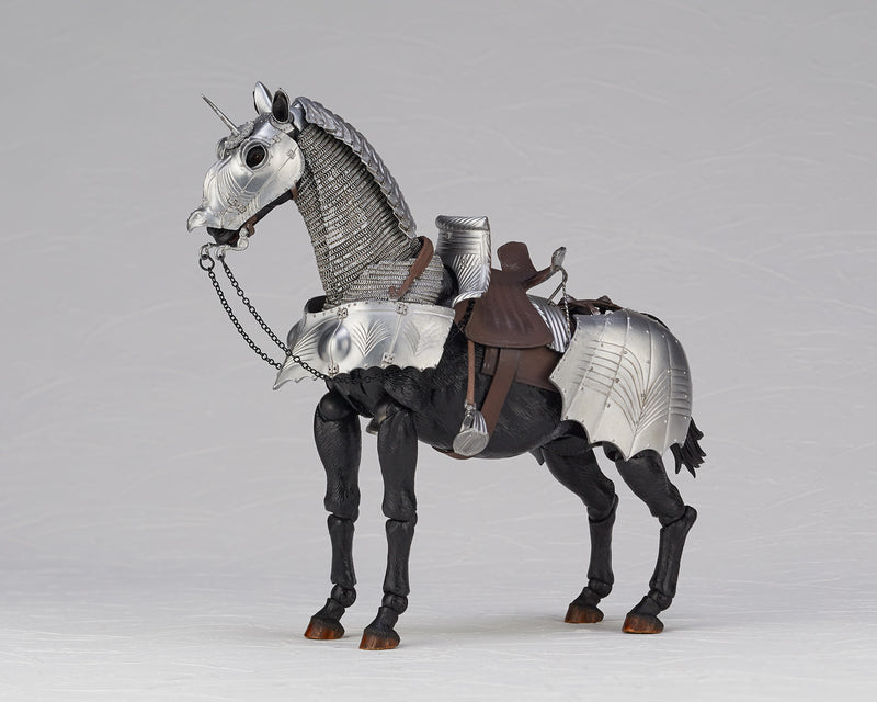 KT Project KT-027 KAIYODO Takeya Style Jizai Okimono 15th Century Gothic Equestrian Armor Silver