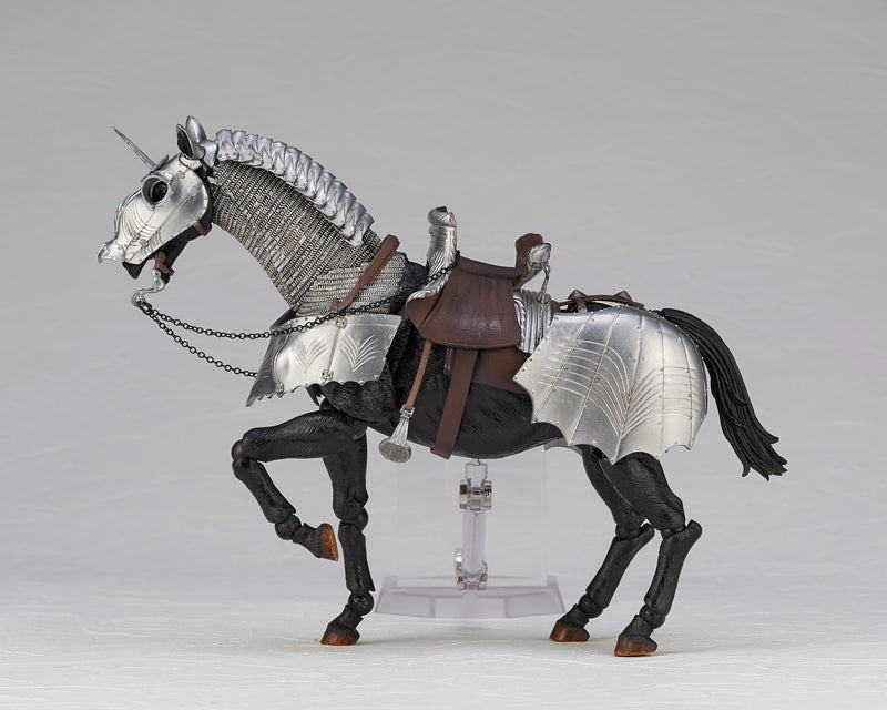 KT Project KT-027 KAIYODO Takeya Style Jizai Okimono 15th Century Gothic Equestrian Armor Silver