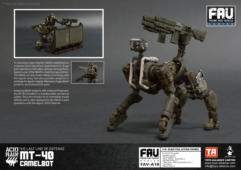 ACID RAIN TOYS ALLIANCE LIMITED 1/18 SCALE MT-40 CAMELBOT FAV-A18