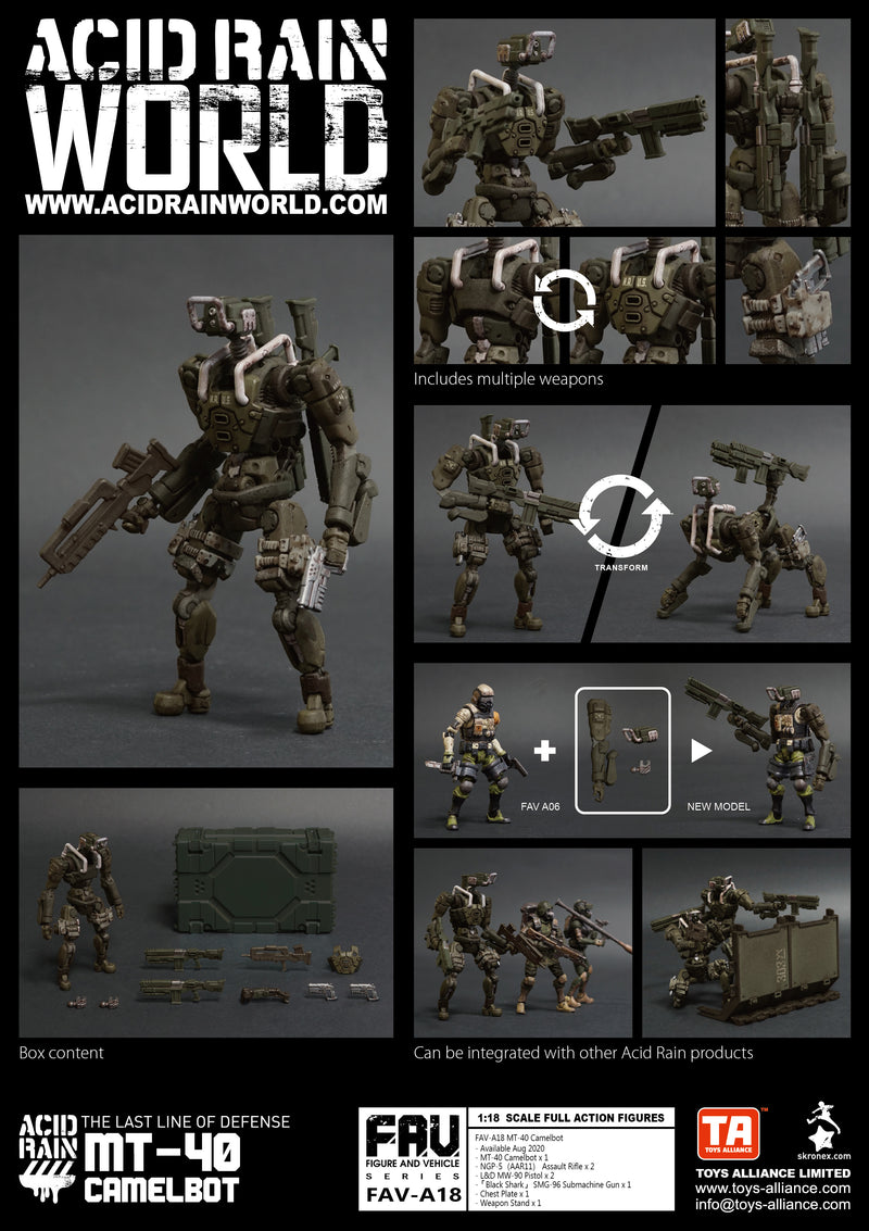 ACID RAIN TOYS ALLIANCE LIMITED 1/18 SCALE MT-40 CAMELBOT FAV-A18