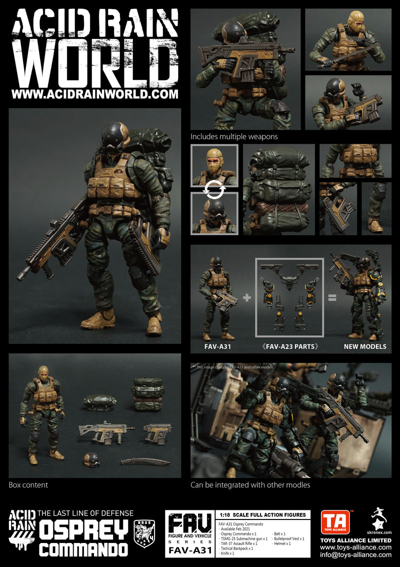 ACID RAIN TOYS ALLIANCE LIMITED 1/18 SCALE FAV-A31 Osprey Commando