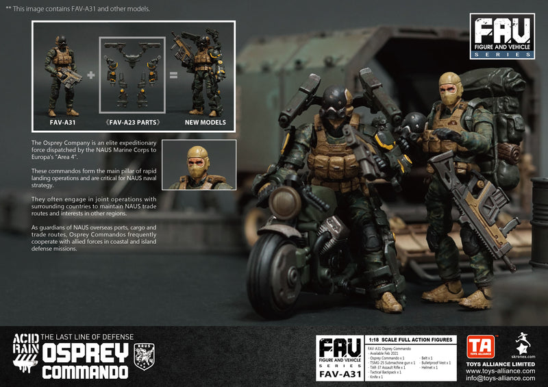 ACID RAIN TOYS ALLIANCE LIMITED 1/18 SCALE FAV-A31 Osprey Commando