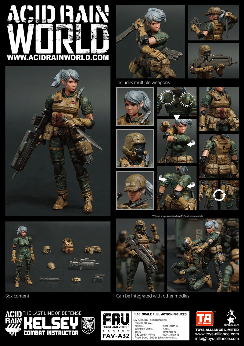 ACID RAIN TOYS ALLIANCE LIMITED 1/18 SCALE FAV-A32 KELSEY COMBAT INSTRUCTOR