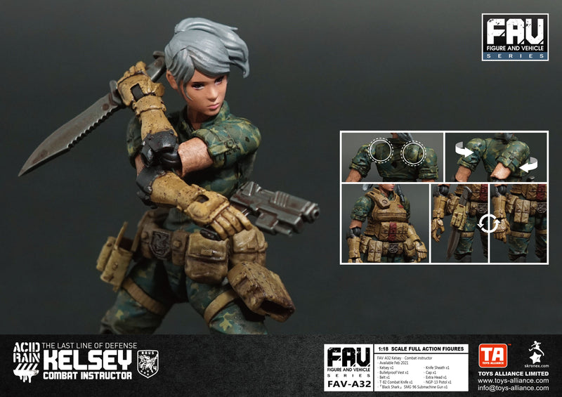 ACID RAIN TOYS ALLIANCE LIMITED 1/18 SCALE FAV-A32 KELSEY COMBAT INSTRUCTOR