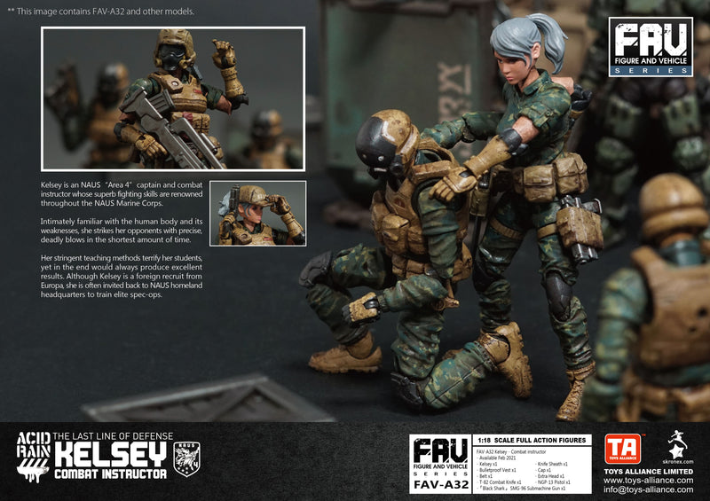 ACID RAIN TOYS ALLIANCE LIMITED 1/18 SCALE FAV-A32 KELSEY COMBAT INSTRUCTOR