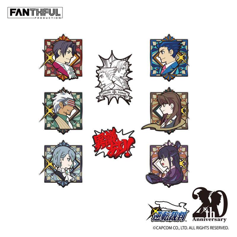 Ace Attorney FANTHFUL Series Pin Badge Set