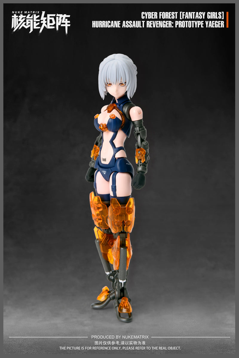CYBER FORST FANTASY GIRLS NUKE MATRIX HURRICANE ASSAULT REVENGER: PROTOTYPE YAEGER PLASTIC MODEL KIT
