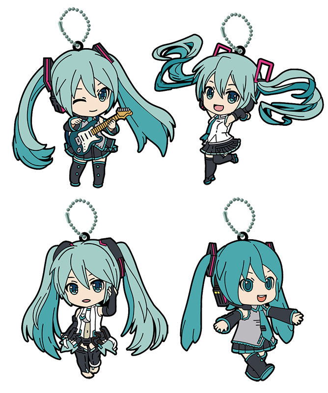 Hatsune Miku GOOD SMILE COMPANY Hatsune Miku Nendoroid Plus Rubber Keychain (Collectible) (Set of 4 Characters)