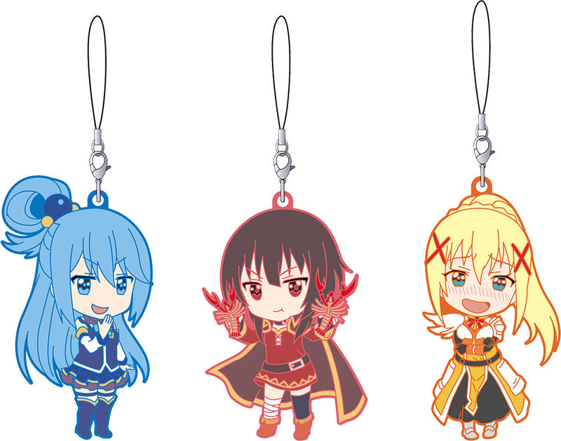 KONO SUBARASHII SEKAI NI SYUKUFUKU WO! 2 Nendoroid Plus KONO SUBARASHII SEKAI NI SYUKUFUKU WO! 2 Rubber Strap Set: Aqua, Megumin & Darkness 2