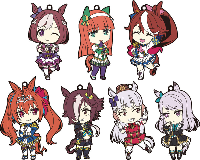 Uma Musume Pretty Derby GOOD SMILE COMPANY Uma Musume Pretty Derby: Nendoroid Plus Collectible Rubber Keychains (Set of 7 Characters)