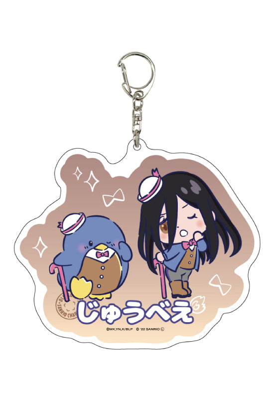 Blue Lock x Sanrio Characters A3 Deka Acrylic Key Chain 09 Aryu Jyubei x Tuxedosam (Mini Character Illustration)